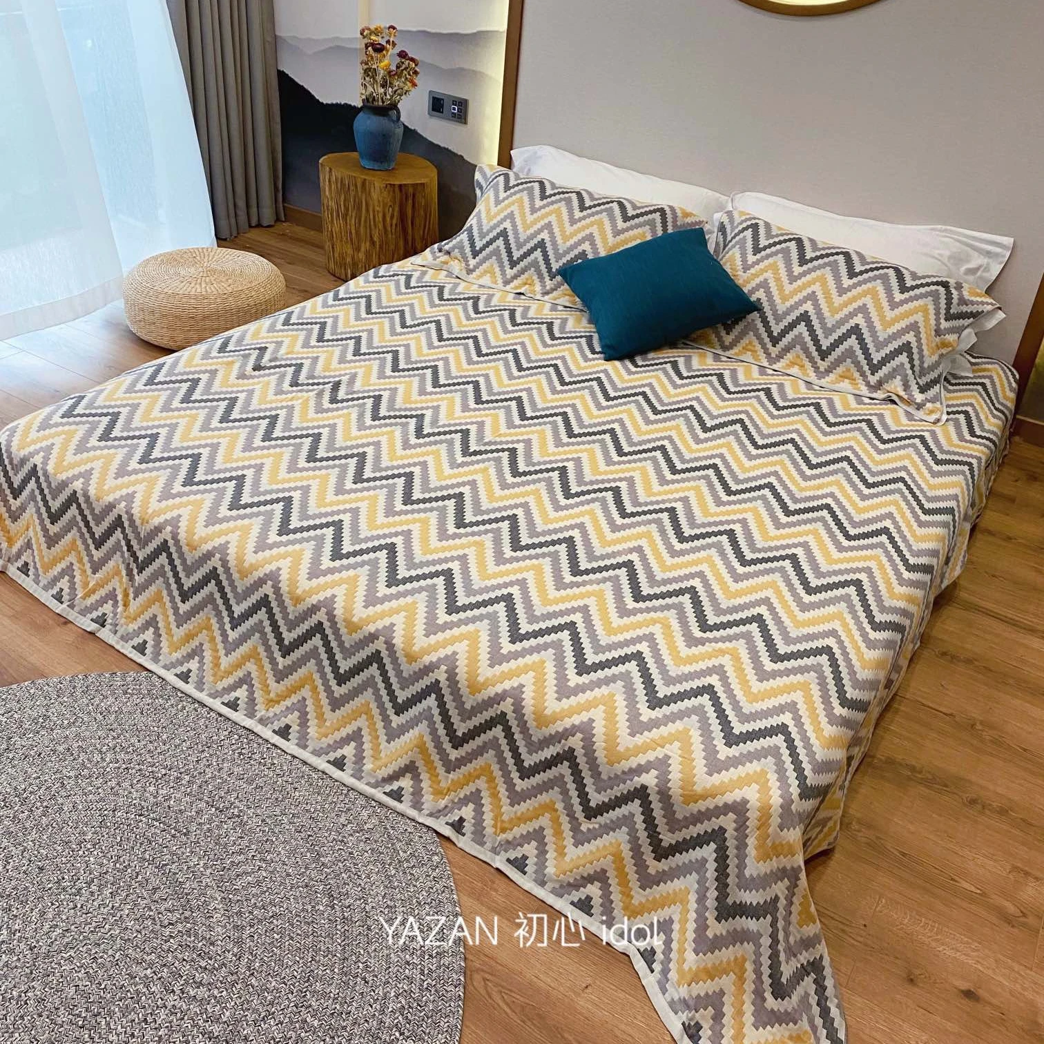 Wholesale New Arrival Thick Quilted Bed Sheets Bed Textile Bedding Coverlet Flat Sheet Flower Bed Cover Soft Warm Bedsheets