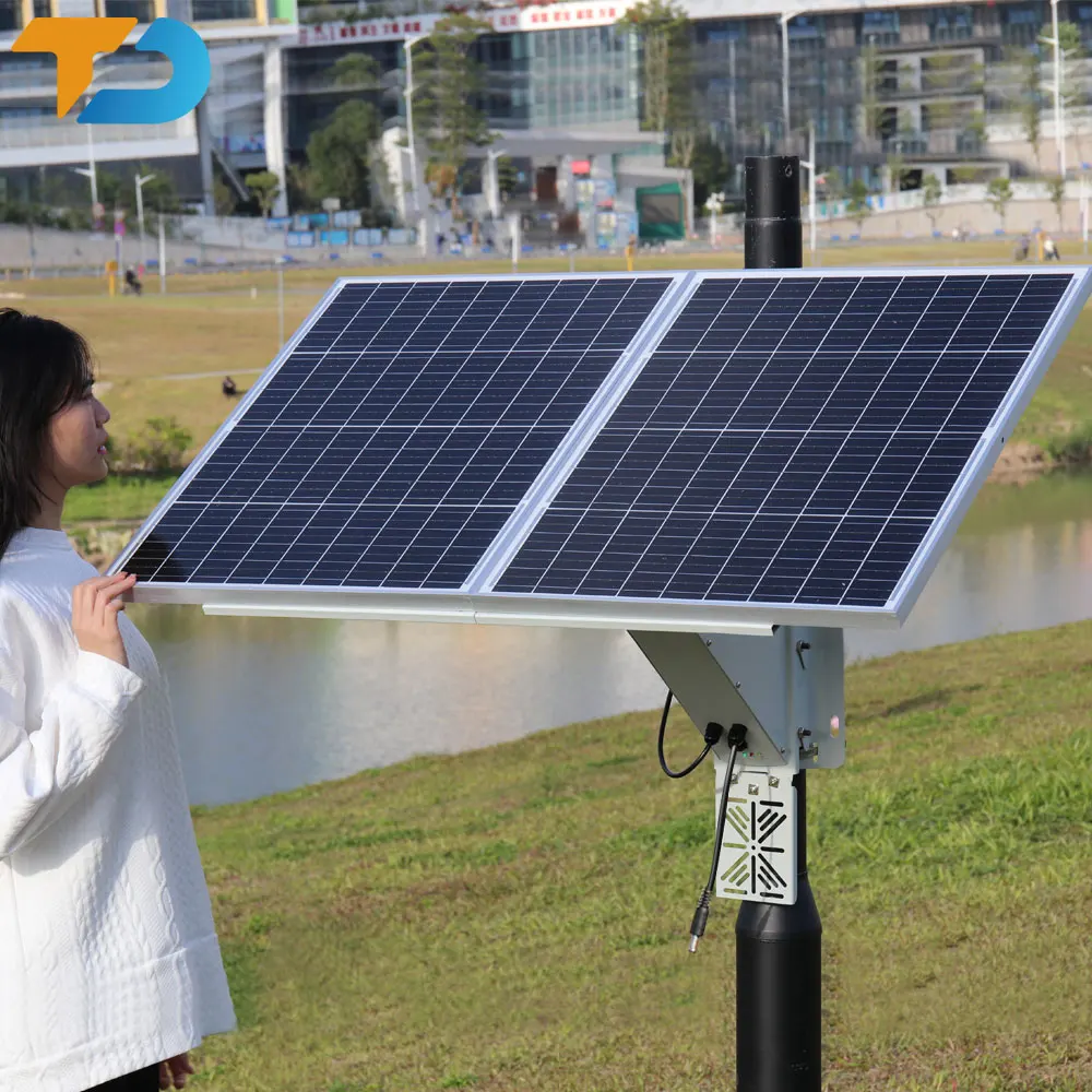 Tecdeft OEM ODM Monocrystalline Silicon Solar Panel LifePO4 Battery Solar Power  System Supply For 4G LTE Camera CCTV