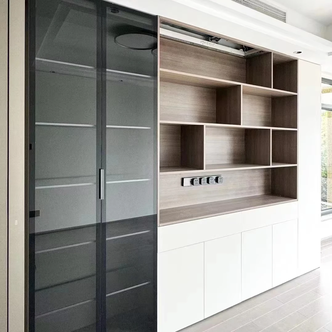 Smart Custom Modern Stainless Steel Dining Sideboard Cabinets Whole Set Waterproof  Door Panels and Cabinets For Customers