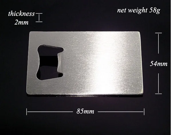 Wholesale Cheap Price!Custom bottle opener,stainless steel beer opener credit card shape,wall mount bottle opener