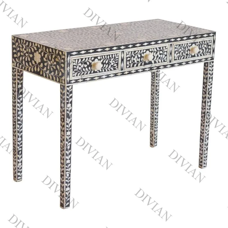 Manufacturers of Console Table Bone Inlay Console Table With Mirror For Living Room Inlay Furniture Bone Inlay Furniture Jodhpur