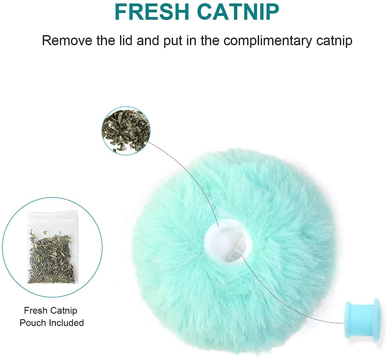 Interactive Chirping Balls Cat Kicker Toys 3 Lifelike Animal Chirping Sounds, Fun Kitty Kitten Catnip Toys  plush cat toys