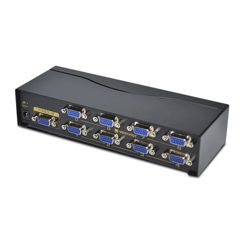 8 port vga splitter 500MHz high quality  Factory 1 input 8 output vga splitter