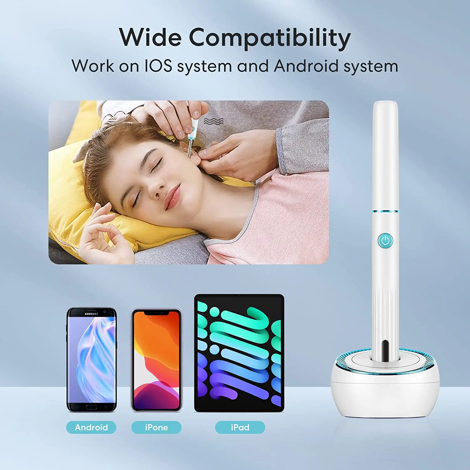 Smart WIFI Earwax Cleaner Visible Electric Ear Wax Removal with Camera