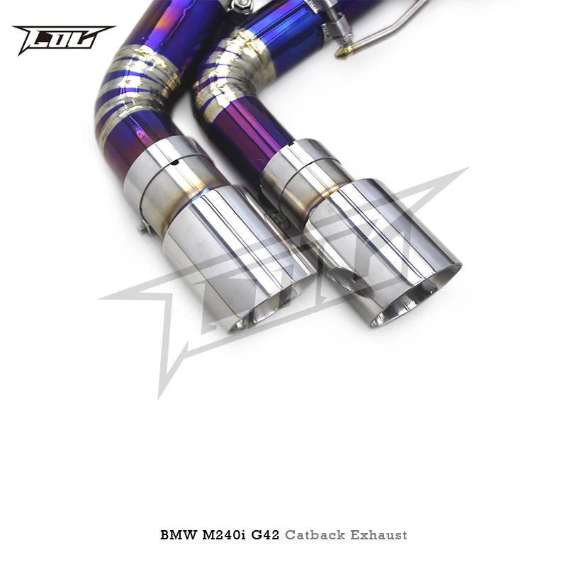 Custom Titanium Exhaust catback Tuning Auto Parts For BMW M240/M240i B58 G42 3.0T 2017-2023