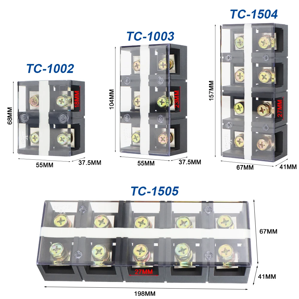 Медный клеммный блок TC 4003 высокотоковый кабельный крепежный разъем 600A подключается к мощной винтовой