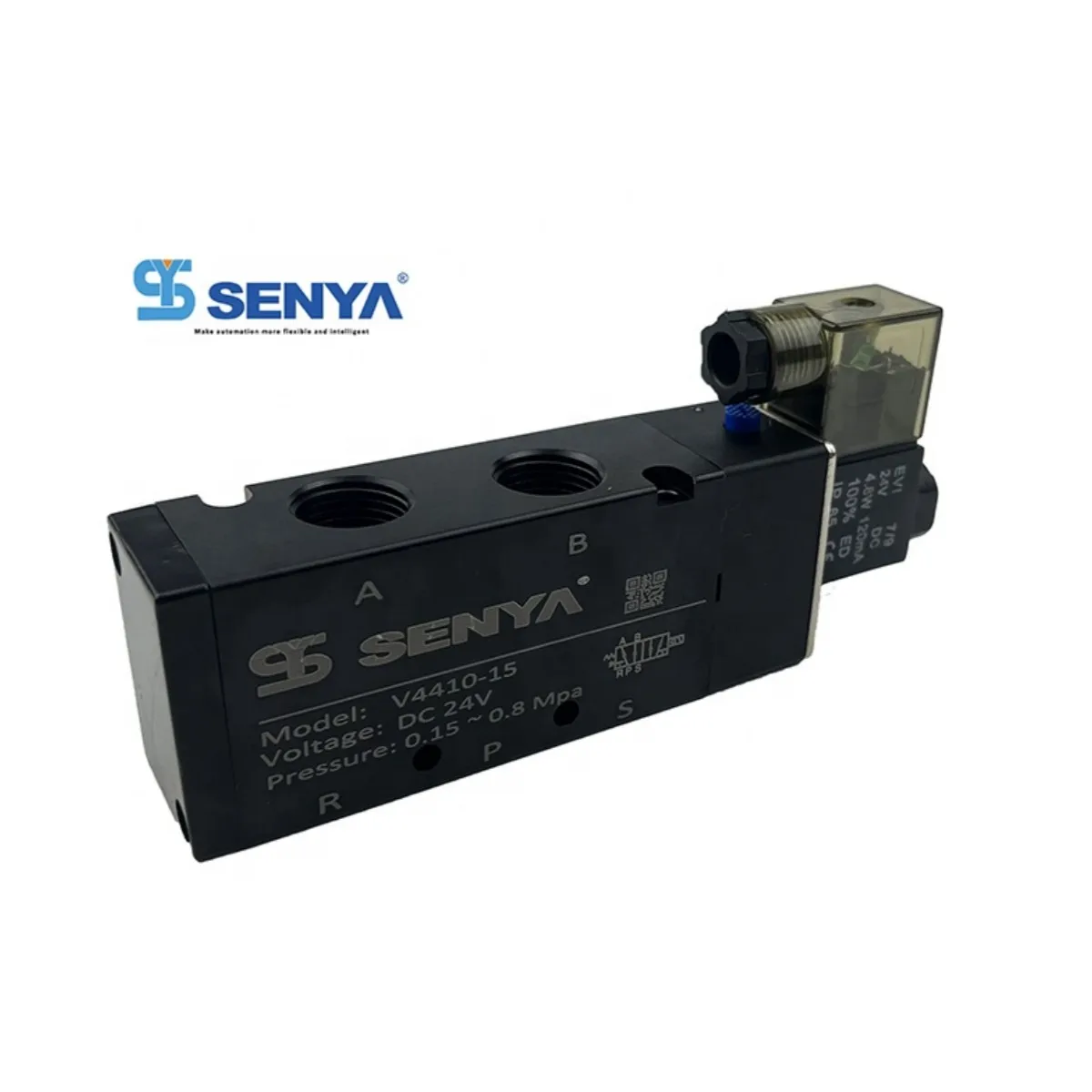 4V110 Series Air Control Solenoid Valve 5/2 Way 12V 110V 220V DC24V Solenoid Directional Valve 5/2 Pneumatic Air Solenoid Valve
