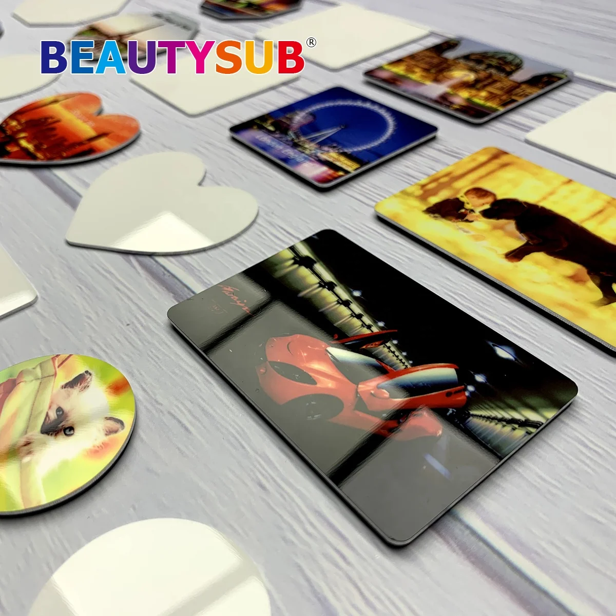 Beautysub 1 15 мм LS-CM001 глянец Белый HD Сублимация алюминиевых ножках с регулируемой длиной металлический магнитный для печати на магните холодильник