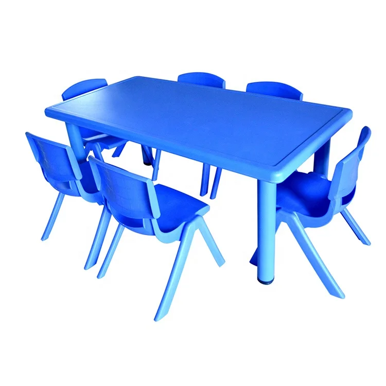 Kids PE Rectangular plastic Table for preschool