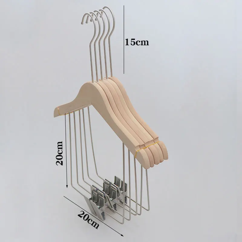 wholesale price High Quality hanger wooden hanger with metal hook metal clips