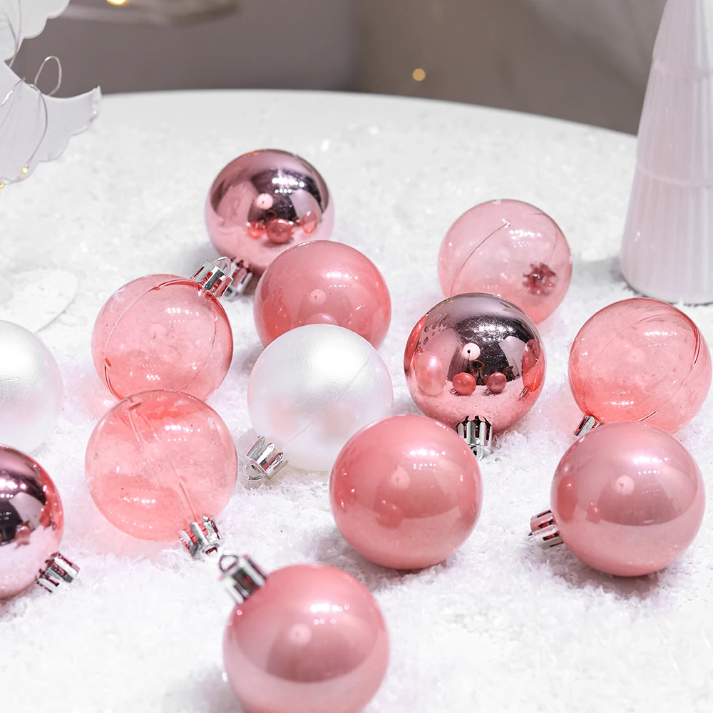 Hot sale nice quality 5cm christmas ball pearl light bauble ornament supplies for Christmas tree hanging decoration