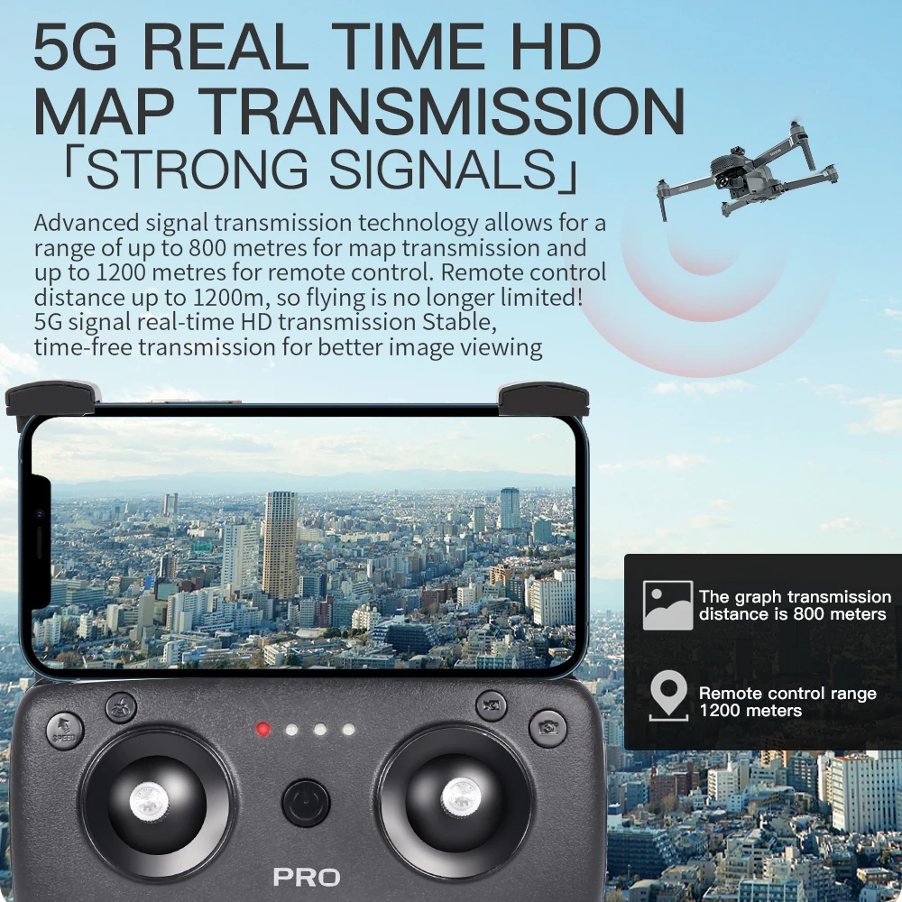 Professional camera fpv Drone with Foldable  FPV RC Drone 1080P HD Dual Camera LED Lights Quadcopter 360 Degree