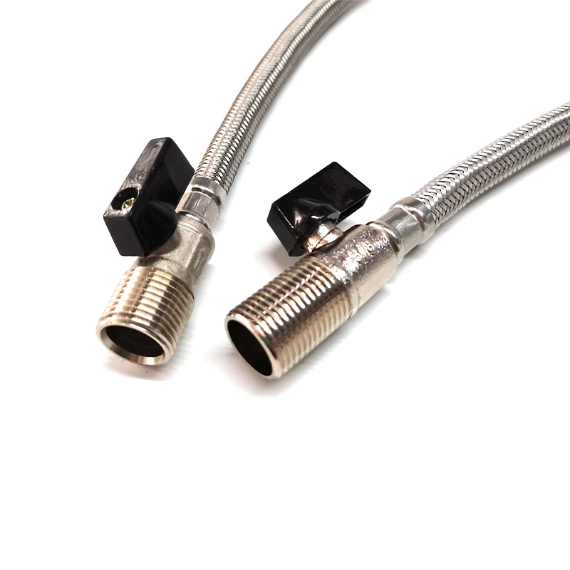 New Upgrade Toilet Wash Basin Water Inlet Hose Pipes 304 Stainless Steel Wire Braided Metal Flexible Water Plumbing Hoses