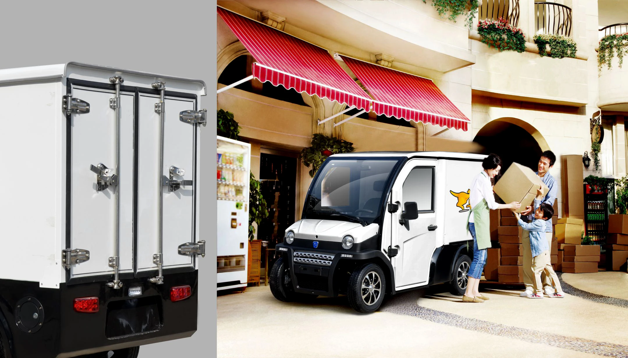  Professional manufacturer China fashion design model 2021 Top brand Quality Mini Van Enclosed electric truck cargo