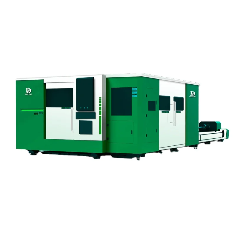 New Enclosed Fiber laser cutting machine With Exchange Table for steel cooper aluminium Fiber Lazer Cutting Machine