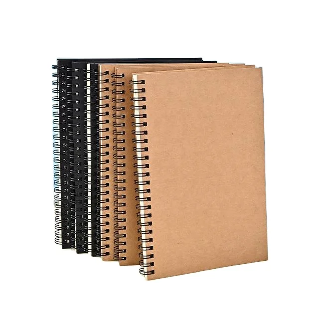 A5 coil notebook  LOGO Kraft paper cover customizable  planner journal Diary notebook Sales promotion