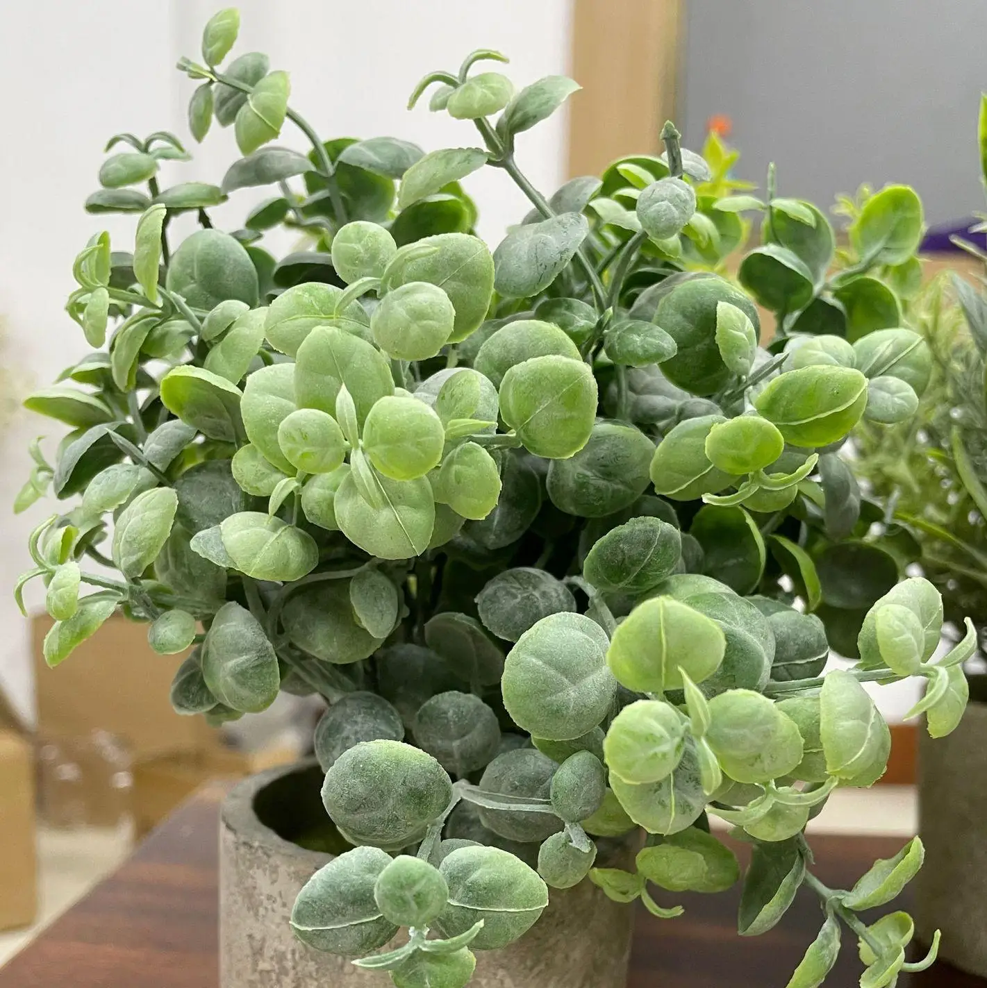 Artificial Plants Mini Greenery Plants Artificial Potted Green Plants  For Home Decoration