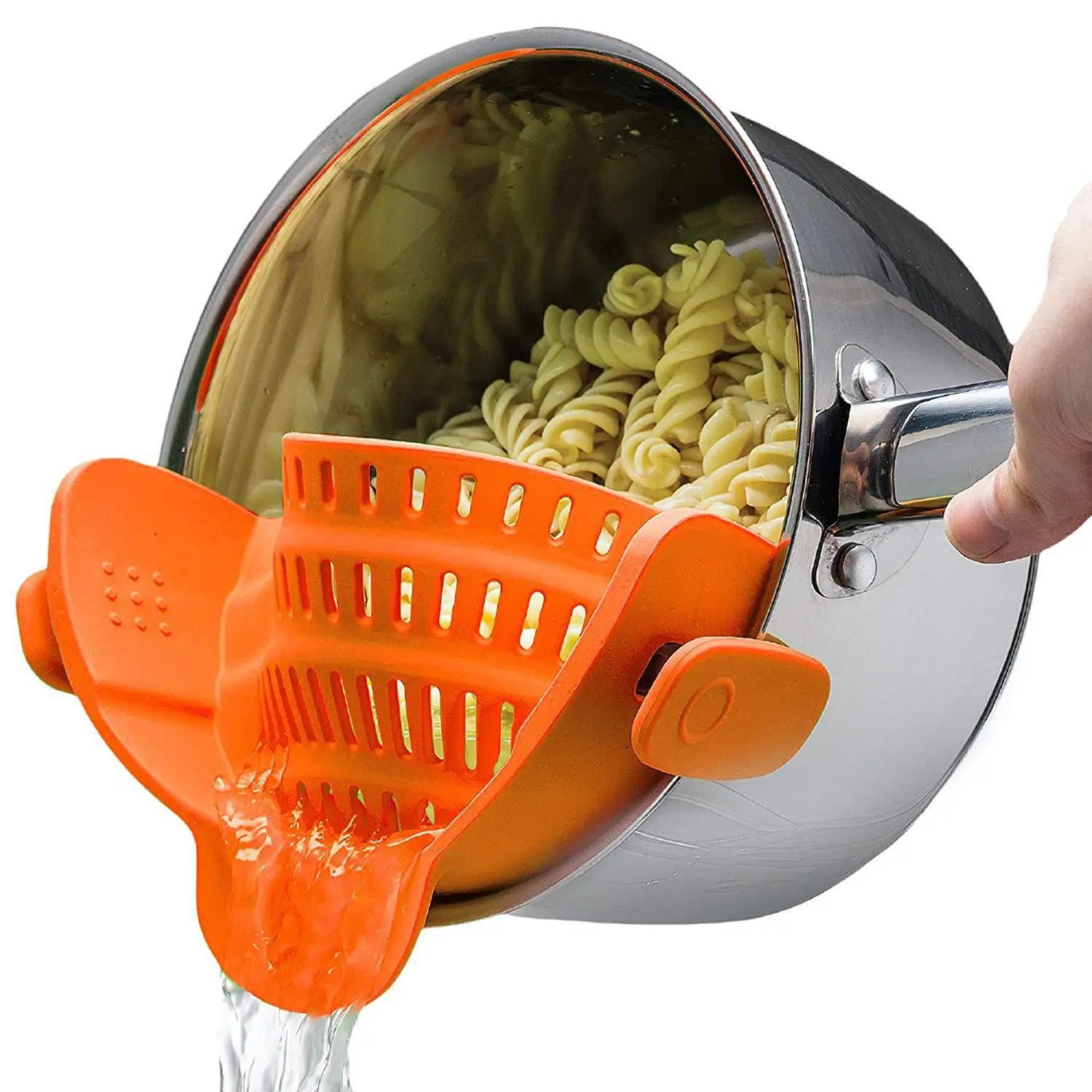 50pcs Silicone Clip Strainer for Pots Pans Pasta Vegetables-Eco-Friendly Kitchen Colander for Home Use Meat Fruit Washing