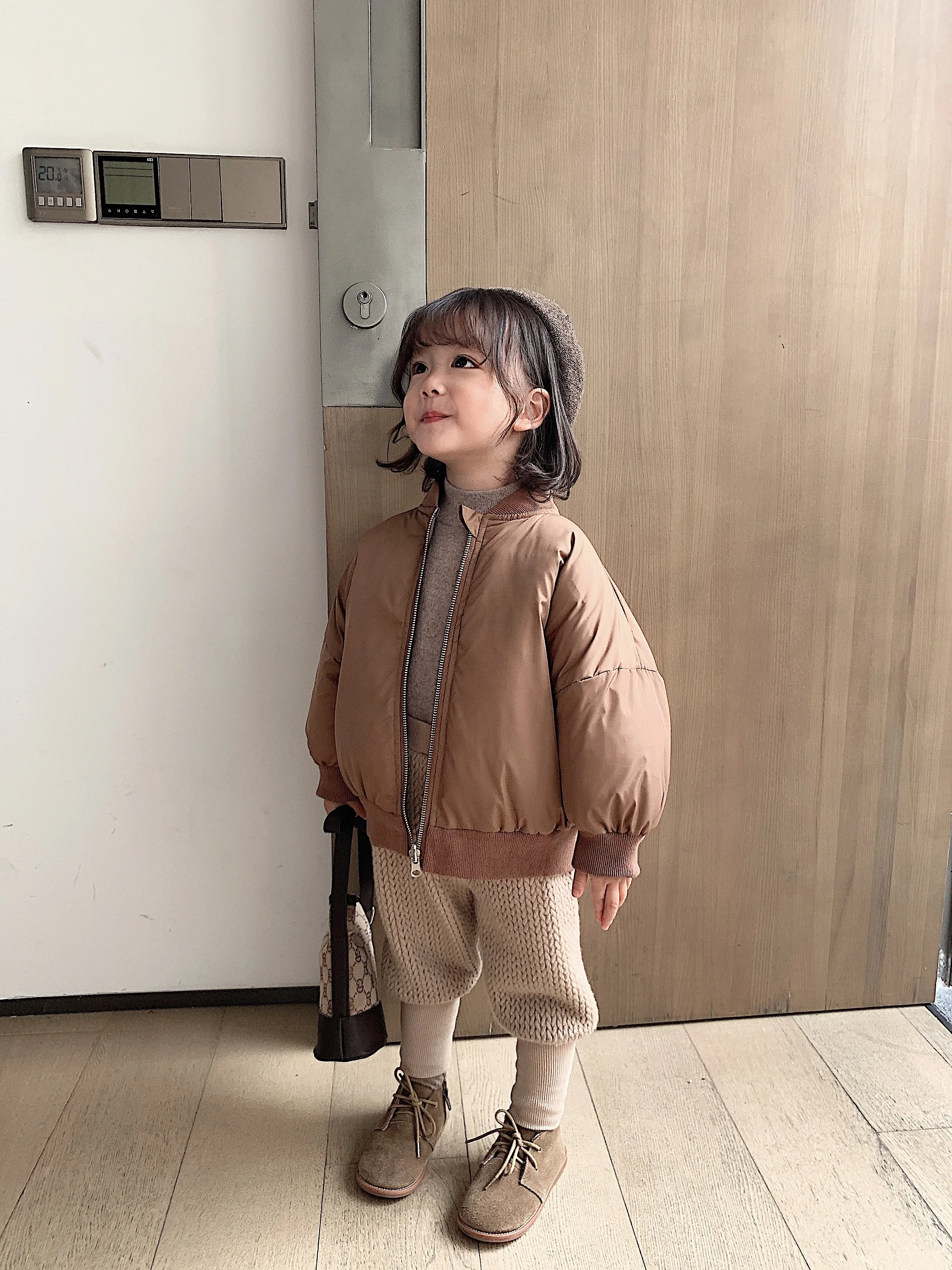 
6142/High quality warm winter fashion kids winter clothes coat cute animal thciken cotton jacket 