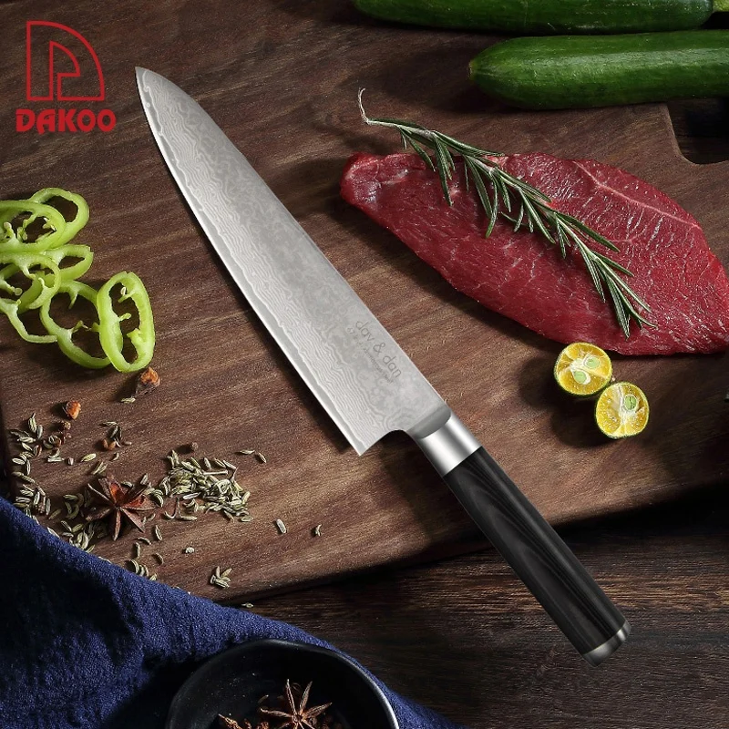 430 черный цвет ручная работа 67 слоев дамасский стальной нож