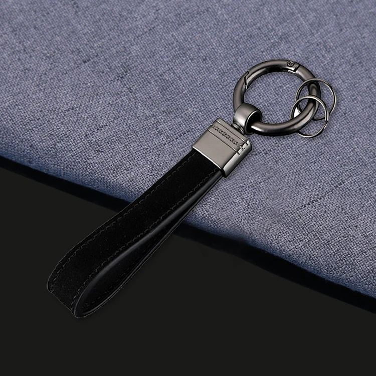 China Factory Wholesale Promotion Fashion Gift Embossed Keychain Custom Logo Leather Key chain