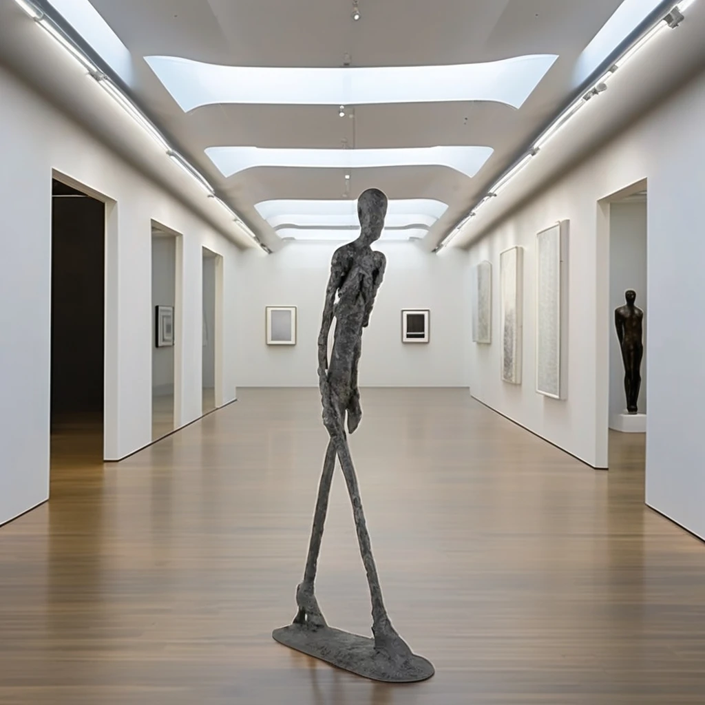 Античная Бронзовая статуя гуляющего человека Giacometti в современном стиле металлическая латунная отливка