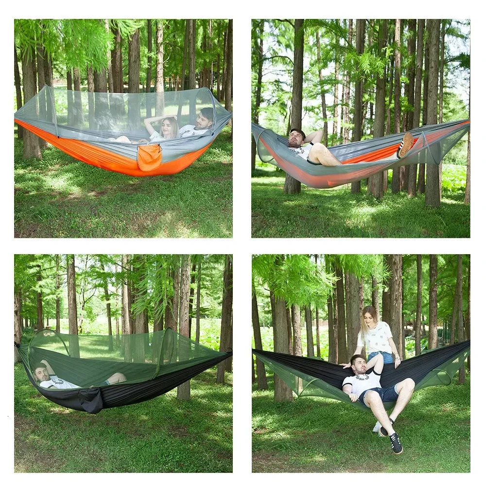 Outdoor Camping Hammock Swing Bed Nylon Fabric Technology Good Price Hammock Hanging With Mosquito Net
