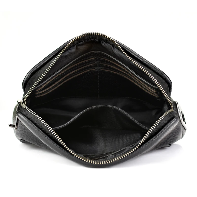 Fipilock smart mens purse wallet clutch bag waterproof cow genuine leather anti theft fingerprint lock handbag