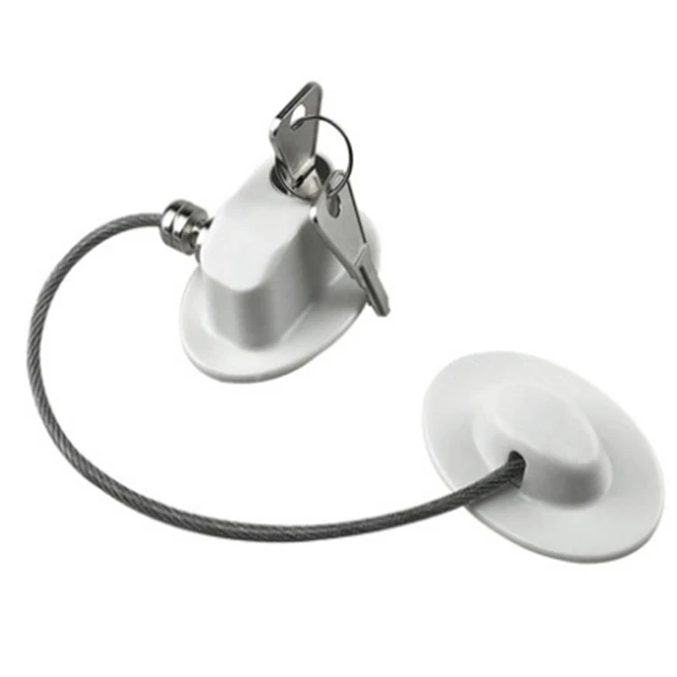 Ограничительный замок для безопасности детского холодильника с цилиндром для ключей из нержавеющей стали.