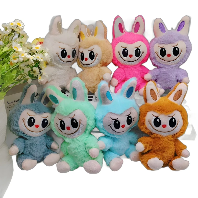 HY198 Custom Labubu Plush Toys Bubble Marte Labubu Stuffed Doll Macaron Plush Toy Keychain Pendant Pillow Kids Stuffed Toys