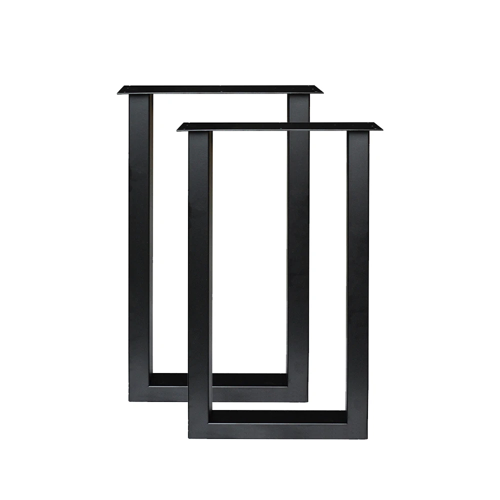Foshan square wrought iron dining table bench leg metal legs for table desk