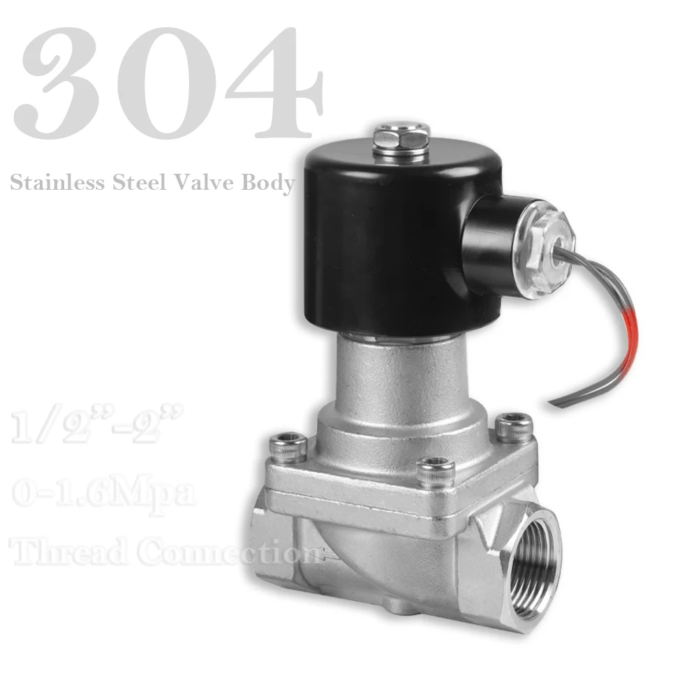 Factory Wholesale 0-200 Degree 0-1.6Mpa DN32 DN40 DN50 Stainless Steel Steam Engine Piston Solenoid Valve for Heat Transfer Oil