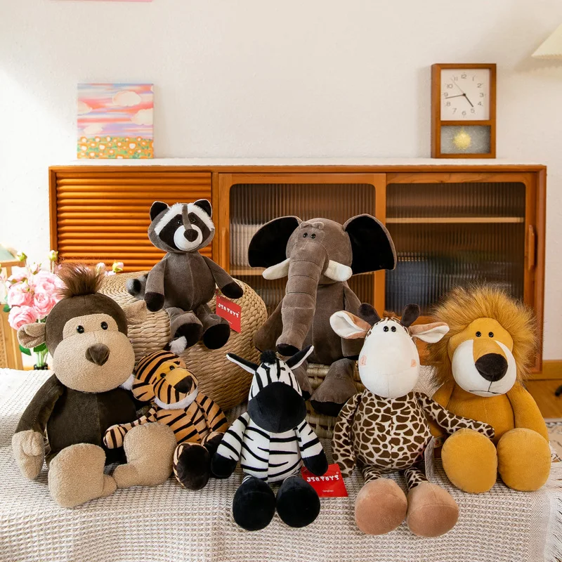 Wholesale Soft Forest Animal Toys The Zoo Giraffe Tiger Fox Stuffed Plush Toys Plushies Pillow Toys