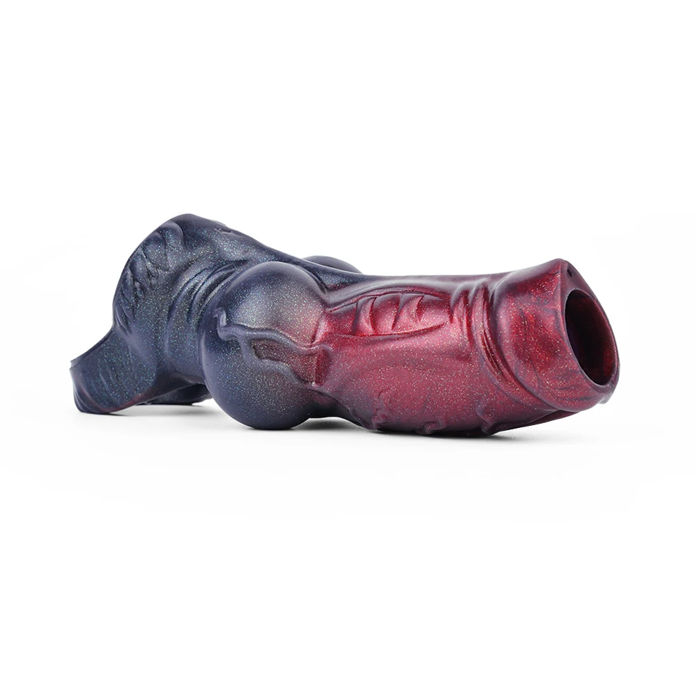 Soft Penis Enlargement Sleeve Water Spray Simulation Sex Fantasy Monster Dildo Male Penis Enlargement Couple Sex Toys Wholesale