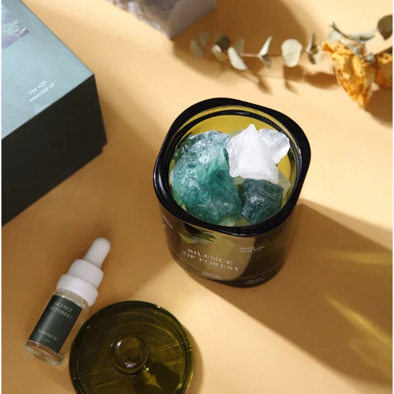 NEWIND New Arrival Home Decor Crystal Stone 10ml Essential Oil 420g Crystal Reed Diffuser with custom logo for Christmas Gift