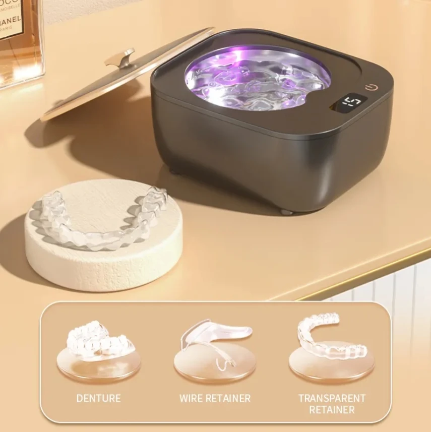 Wholesale Customized Dental Machine Cleaner Denture jewelry Ultrasonic Retainer Cleaner with UV lighting