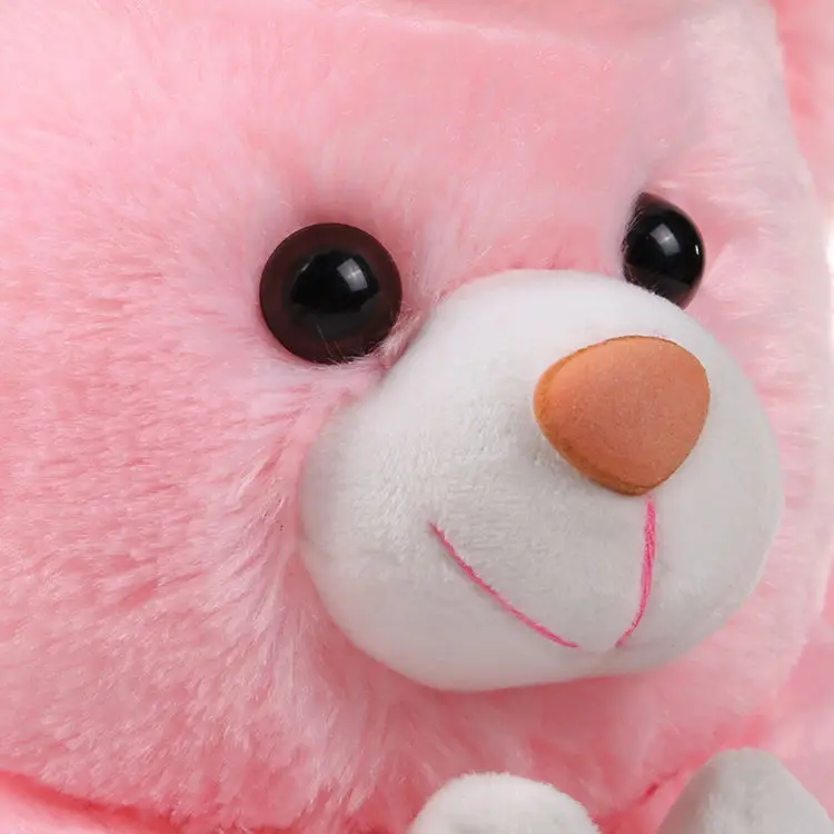 Custom Stuffed Plush Pink Tooth Teddy Bear With Wings Pretty Kids Toy Soft Plush Angle Teddy Bear