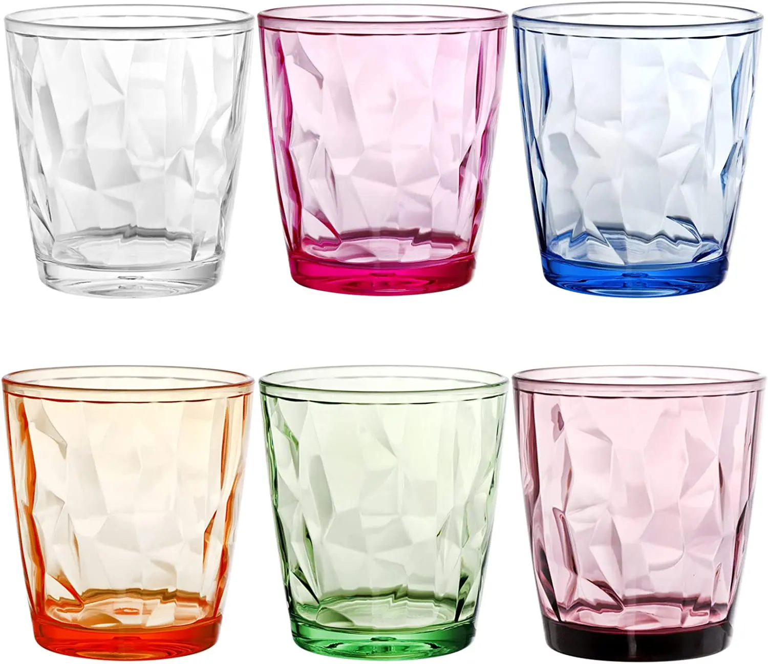 10.5 Oz 6 Colors set Unbreakable Premium Drink Glasses acrylic PC plastic Tumbler Glass drinking Cups water Dishwasher Safe