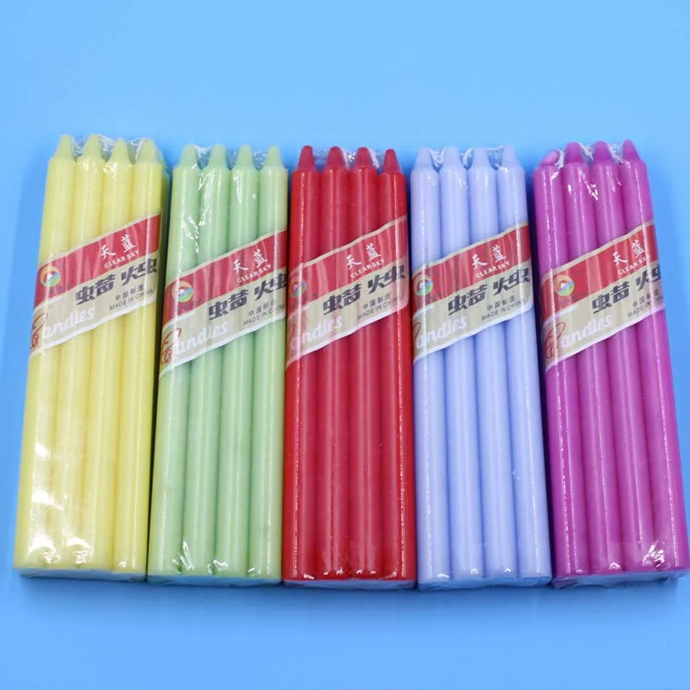 Wholesale Home church Small Size parafin wax Low Price Colorful bougies candles