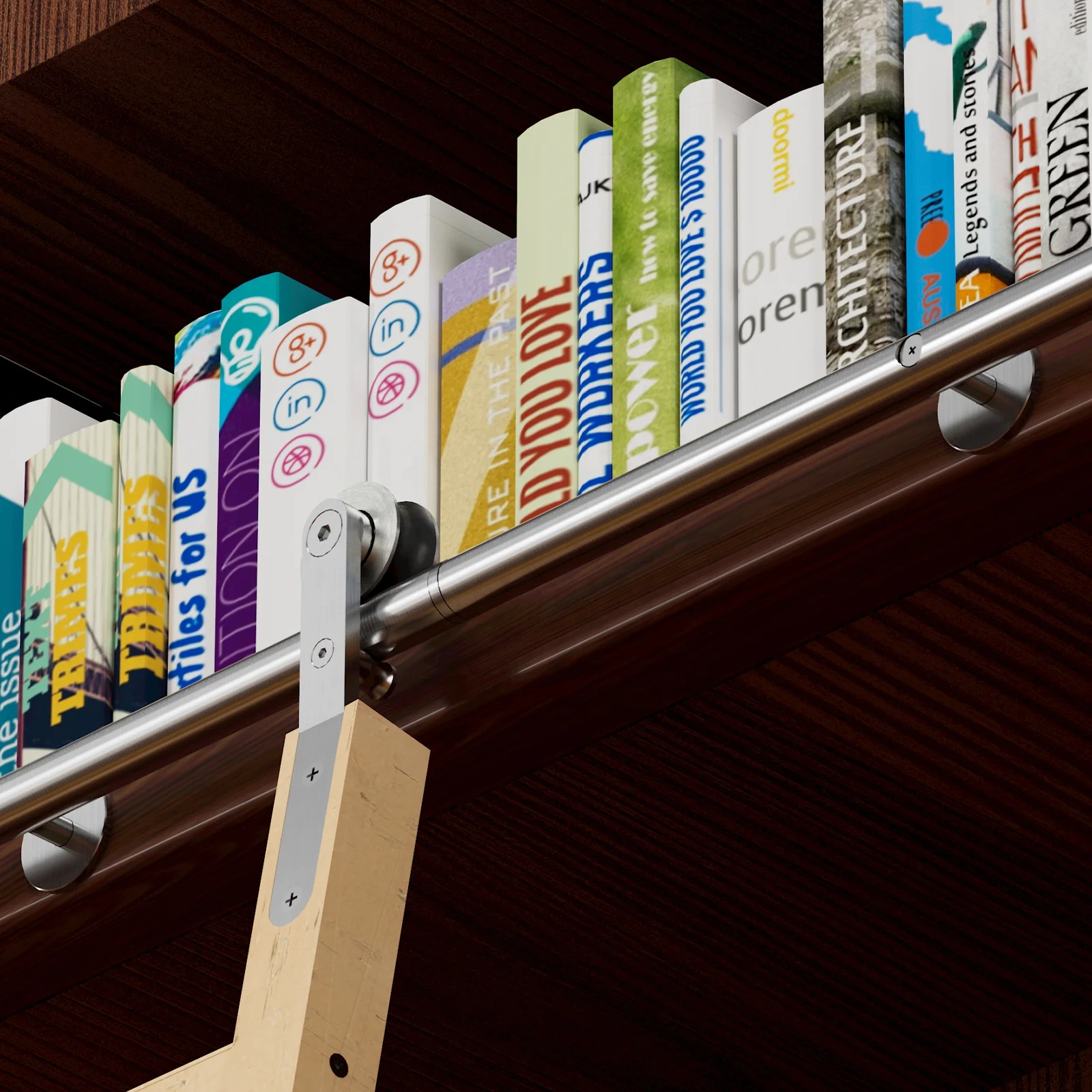 Stainless Steel Sliding Library Ladder Sliding Hardware SS304 Rolling Ladder Kit