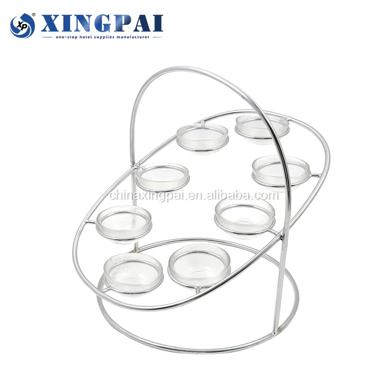 XINGPAI hotel catering utensils metal food display rack buffet risers cupcake fruit stand for sale