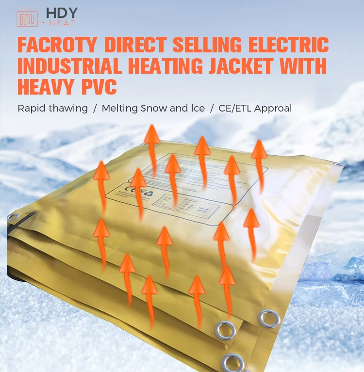 Custom Flexible Silicone Rubber Heating Pad Silicone Heating Blanket Silicone Heater Mat  for Industrial Equipment