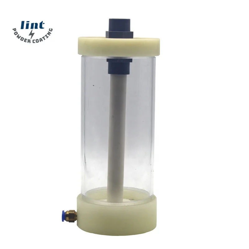 Transparent Organic glass Laboratory Small mini powder Hopper for diy powder coating work