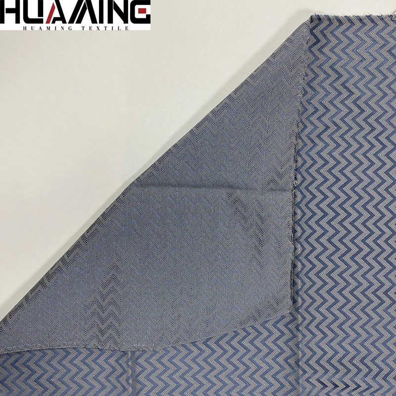2022 Latest Design Blue Yarn Dyed Hign Density Woven Embroidered Fabric for Upholstery Home Textile Cushion