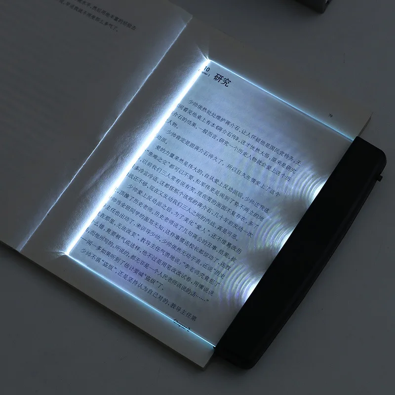 creative portable LED book reading light transparent flat panel Student Night Vision Reading Lamp for indoor eye protection