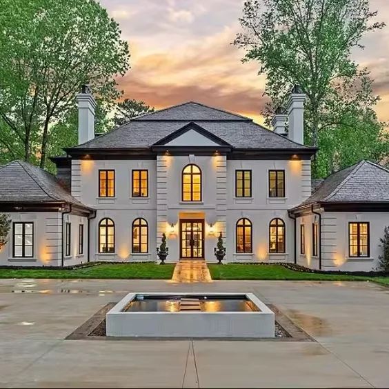 Luxury Well designed Prefabricated 3 Bedroom Container Homes 40ft Luxury House Glass Curtain Wall