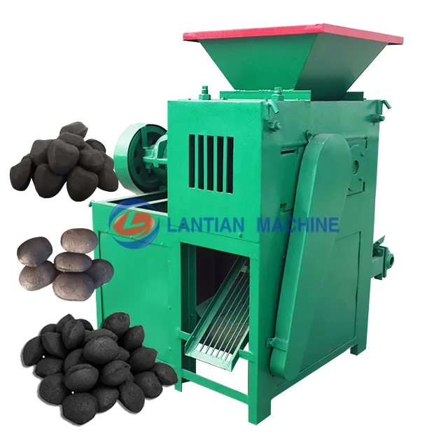 40mm 45mm 50mm pillow oval ball shape briquettes coal powder briquetting biomass briquette and pellet making machine