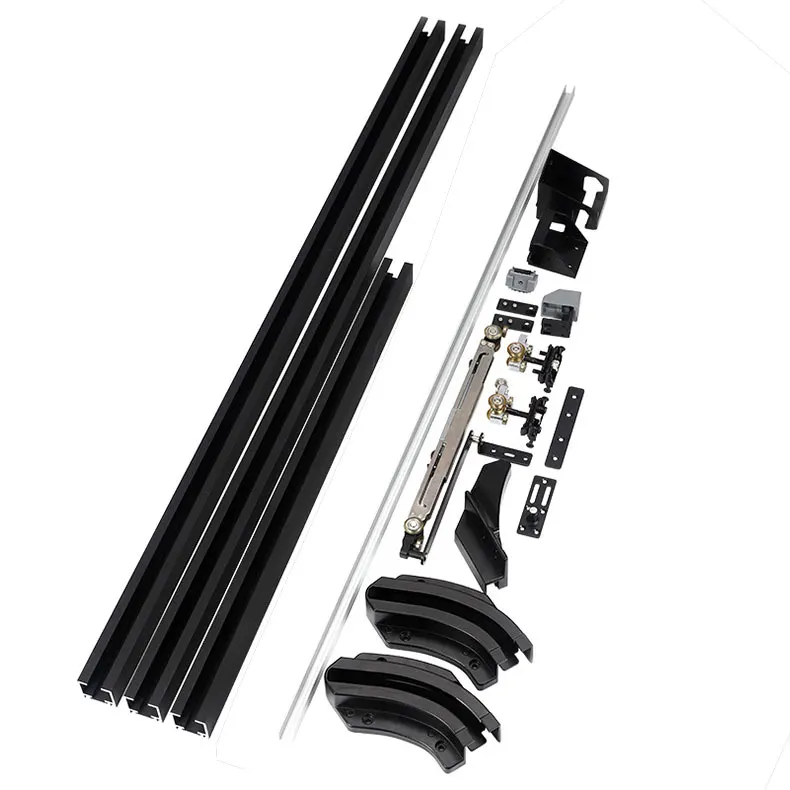 Concealed Sliding Door Track System Flush Wooden Sliding Door System Sliding Door System For Wardrobes Aluminum Track