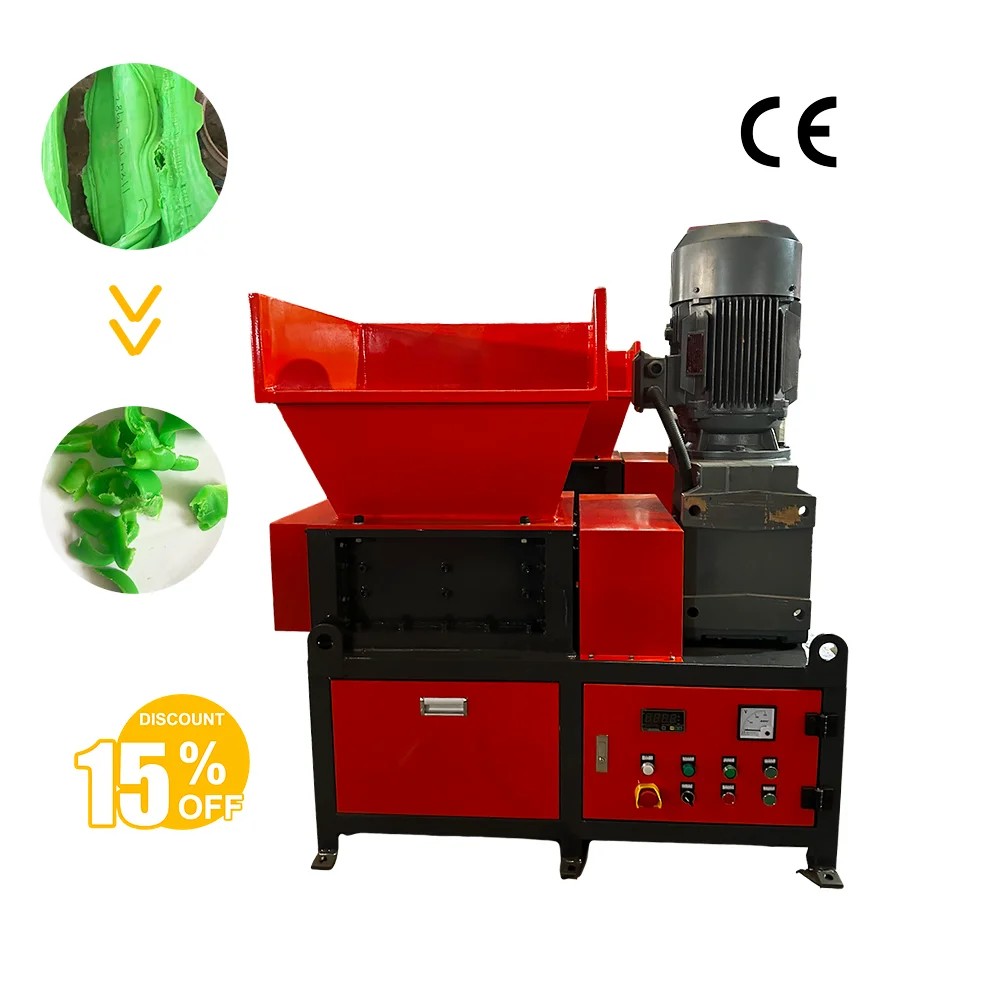 OUNAISI Double Shaft Hand Operated Old Furniture Recycling Mini Waste Wood Shredder Machine
