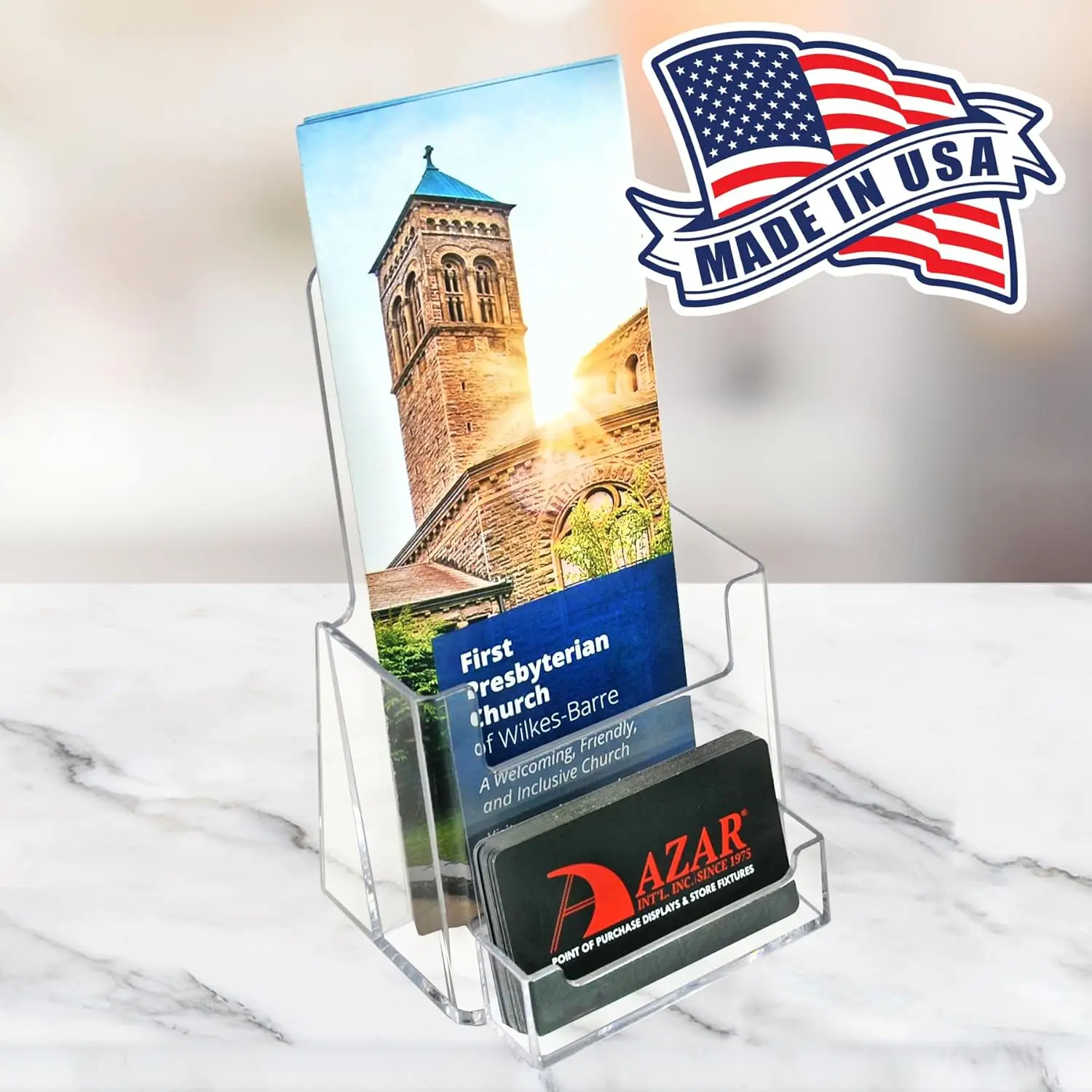 high quality Clear 25-Pack Acrylic Trifold Brochure Holder  Counter top Organizer